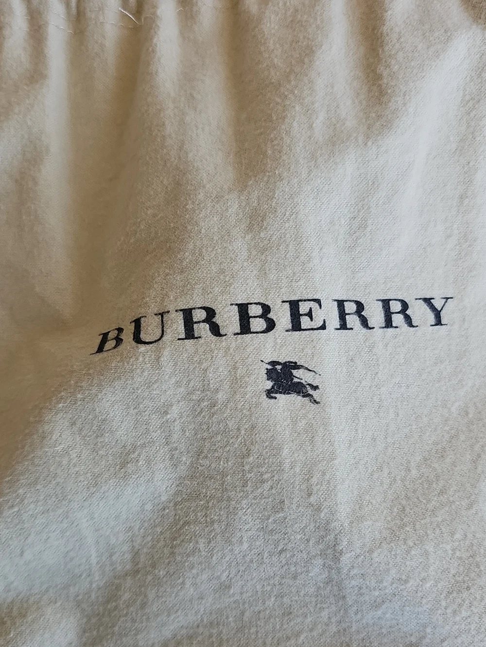 BURBERRY Vintage House Check White Leather Hobo Shoulder Bag with Dust Bag